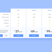 Price Table UI Design