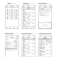 Accounting app wireframes