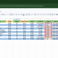 Product Data Organization (Google Sheets)