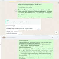 WhatsApp Conversation with a Client