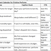 Content Calendar on Notion