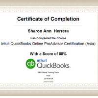 Certificate Quickbooks Proadvisor