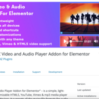 Audio & Video player plugin for Elementor, WordPress