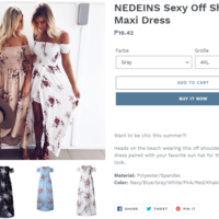 Product Listing at Shopify