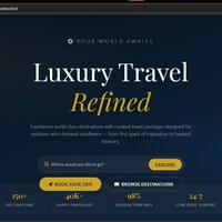 Travel Website landing page