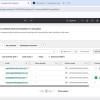 HubSpot CRM showing deals, contacts, and follow-ups.