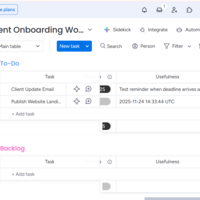 Task & Workflow Mgt System on Monday