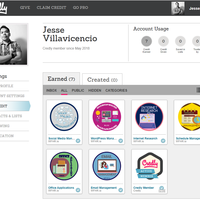 Credly Badges I earned for completing VA Tasks.