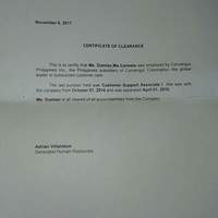Clearance Certificate