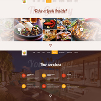 Restaurant Single page Website Theme