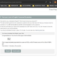 English Proficiency Grammar Result
