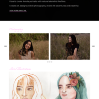 Personal Website Design for an Artist/Creative individual.