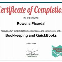Certification for Bookkeeping and QuickBooks