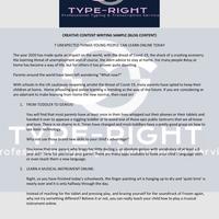 CREATIVE CONTENT WRITING