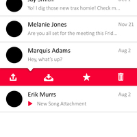 Mobile UI message example