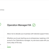 Upwork profile
