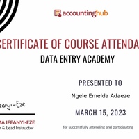Data Entry Cert