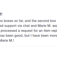 Feedback from a customer I assisted