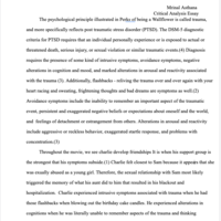 Psychological Eval of Film (Part 1)