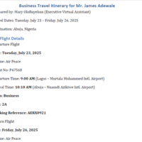 Travel Itinerary Preparation