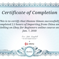 Ebay Certificate Course from Udemy