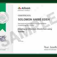Certificate of completion of course