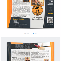 Bifold handout for Acssible Academics (Buffalo, NY)