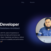 Front-end developer portfolio - dark theme