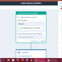 lead capture workflow on hubspot