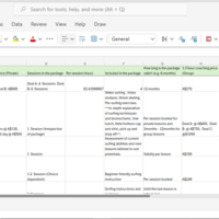 Research and Data Entry (Google sheet