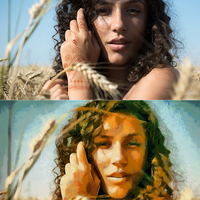 Photo to Painting Style Girl 1