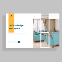 Hero section of a landing page