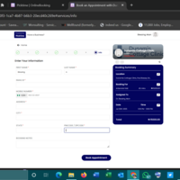 Pictoral view of an Online Booking Link for a Clinic