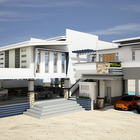 Exterior Render f Resort's Front View