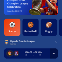 Stream Live scores feature