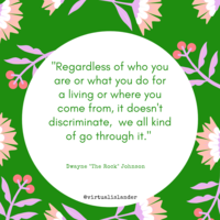 Graphic and quote for Instagram post for virtual islander