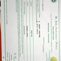 Provisional certificate