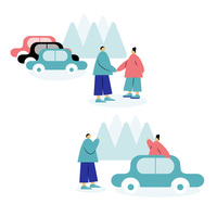Illustrations for Car Selling Company