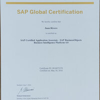 Business Objects certification
