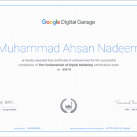 My digital marketing certificate