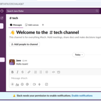 Communication Via Slack