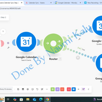 Task automation using Make, Asad Google Calendar 
