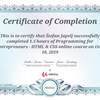 CSS and HTML certificate