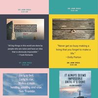 Scheduled social  media content