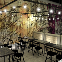 Restaurant interior perspective