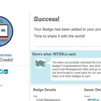 Badge earned for Email Management