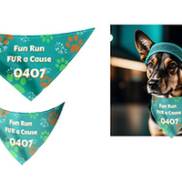 Bandana design for a Fun Run Dogs Mockup