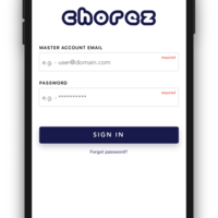 A mobile app login screen built with React Native