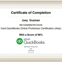 Quickbooks Certificate - APAC