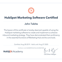 HubSpot Marketing Software Certification